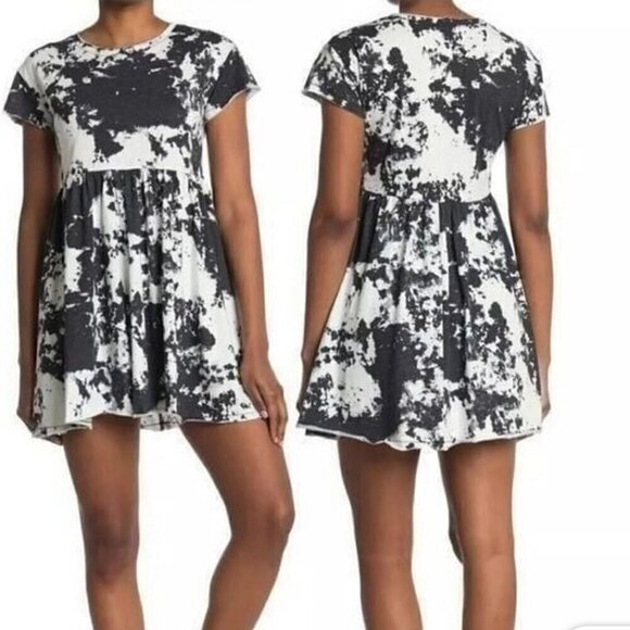 NWT Abound by Nordstrom Black & White Short Sleeve Casual Shirt Dress - S - Picture 8 of 8